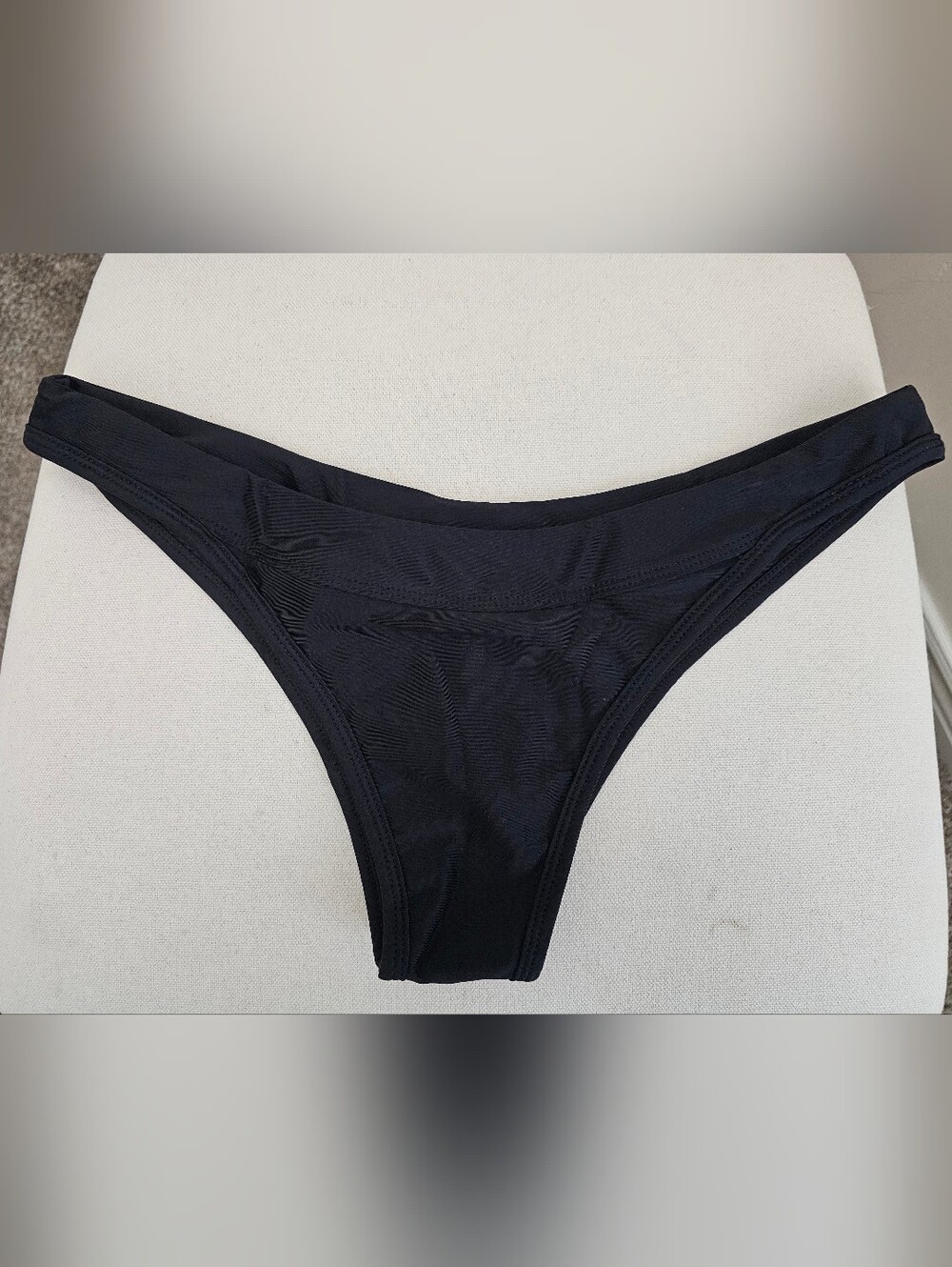 FAE Swim Black Low-Rise High-Cut Cheeky Bikini Bottom